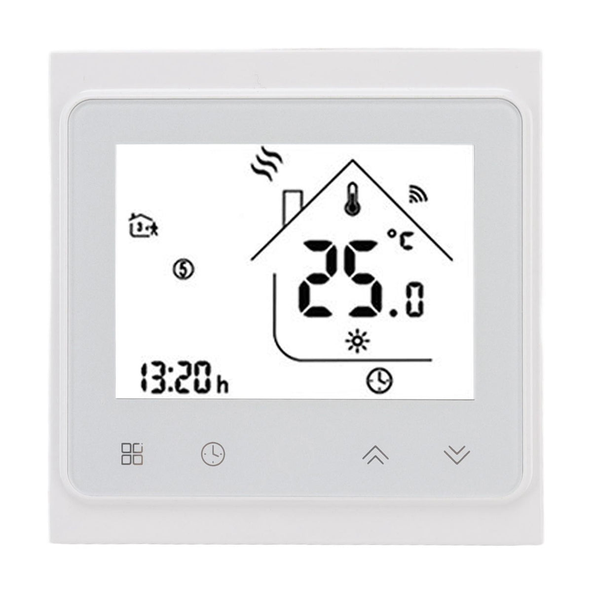 Smart Thermostat for Zigbee Mobile Phone App Voice Control Smart Remote Water Heating Thermostat AC 95‑240V White