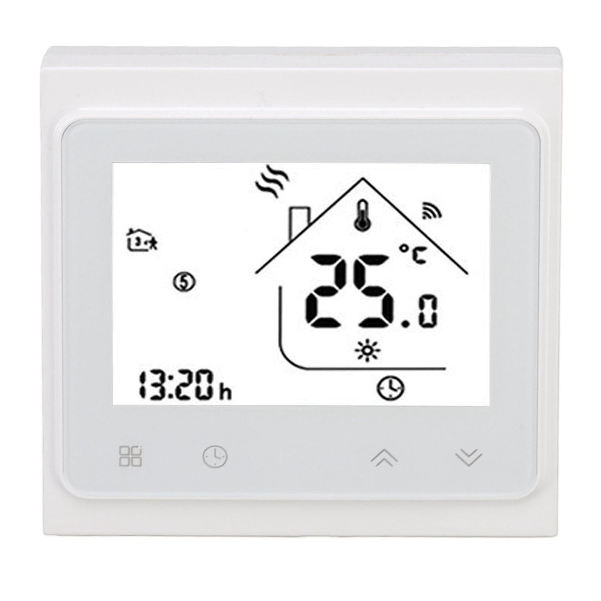 Smart Thermostat for Zigbee Mobile Phone App Voice Control Smart Remote Water Heating Thermostat AC 95‑240V White