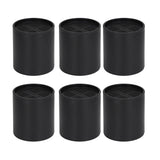 6PCS Furniture Leg Extender Plastic Round 4in Rise Black Furniture Risers for Home Office Sofa