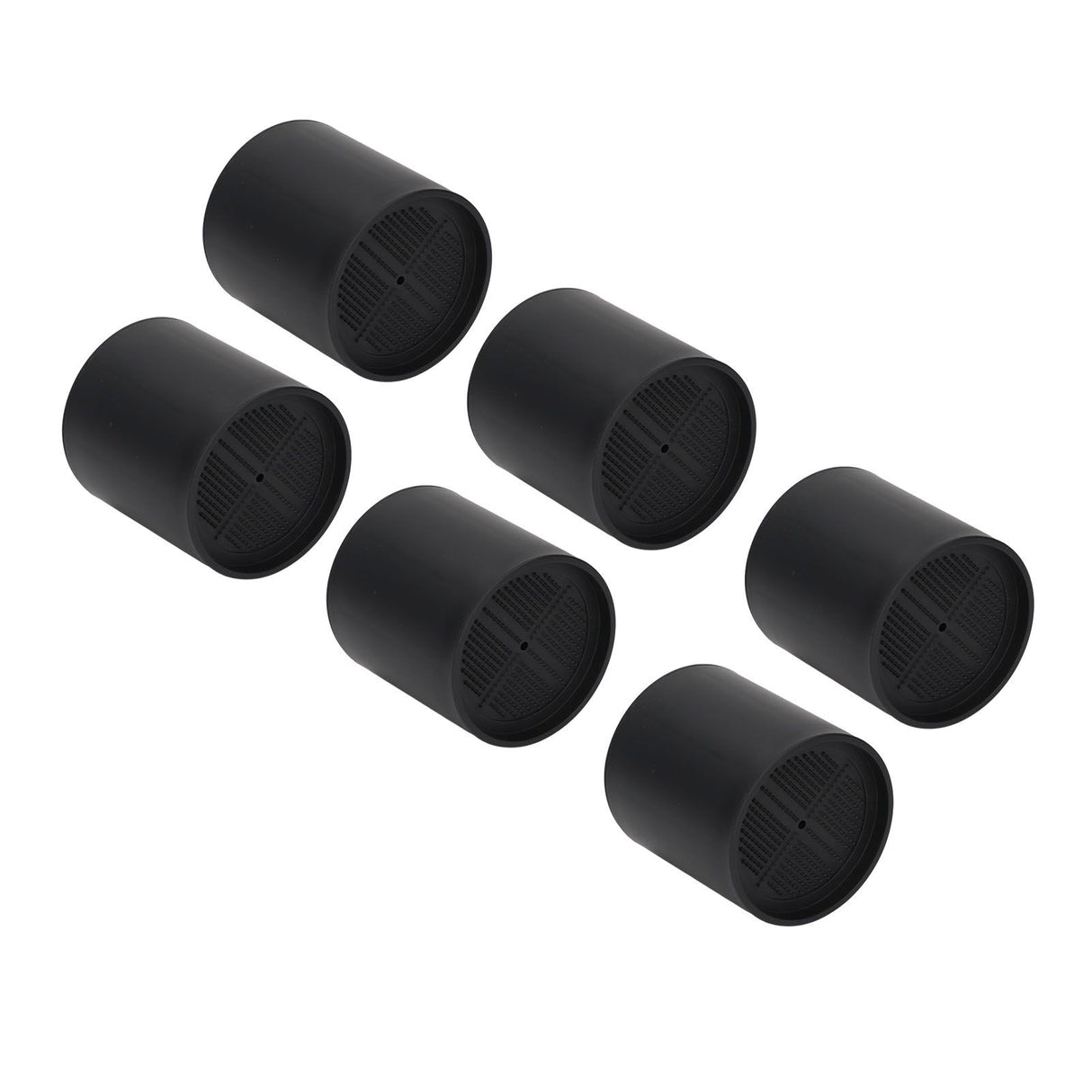 6PCS Furniture Leg Extender Plastic Round 4in Rise Black Furniture Risers for Home Office Sofa
