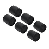 6PCS Furniture Leg Extender Plastic Round 4in Rise Black Furniture Risers for Home Office Sofa - Front View