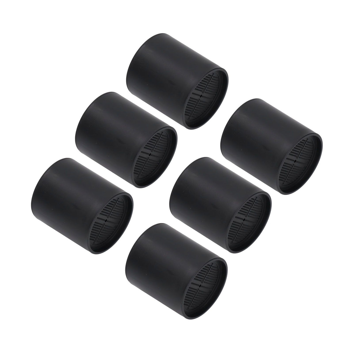 6PCS Furniture Leg Extender Plastic Round 4in Rise Black Furniture Risers for Home Office Sofa