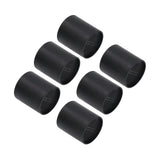 6PCS Furniture Leg Extender Plastic Round 4in Rise Black Furniture Risers for Home Office Sofa - Side View