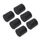 6PCS Furniture Leg Extender Plastic Round 4in Rise Black Furniture Risers for Home Office Sofa - Top-Down View