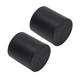 6PCS Furniture Leg Extender Plastic Round 4in Rise Black Furniture Risers for Home Office Sofa - Close-Up Angle