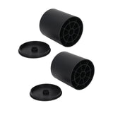 6PCS Furniture Leg Extender Plastic Round 4in Rise Black Furniture Risers for Home Office Sofa