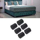 6PCS Furniture Leg Extender Plastic Round 4in Rise Black Furniture Risers for Home Office Sofa - Extra Image