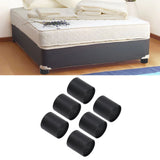 6PCS Furniture Leg Extender Plastic Round 4in Rise Black Furniture Risers for Home Office Sofa - Extra Image