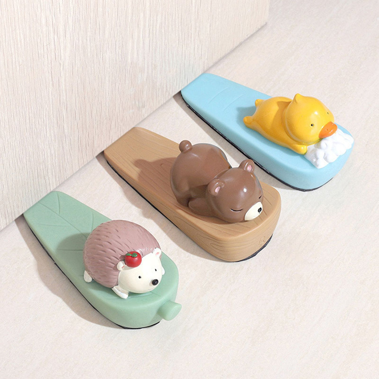 Cute Animal Door Stop Collision Prevention Windproof Prevent Slipping Funny Decorative Wedge Door Stopper Little Bear