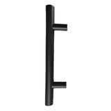 Sliding Barn Door Handle Carbon Steel 4.8mm Thick Double Sided Barn Door Push Pull Handle Black Round Handle