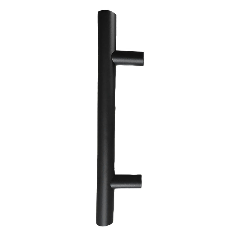 Sliding Barn Door Handle Carbon Steel 4.8mm Thick Double Sided Barn Door Push Pull Handle Black Round Handle