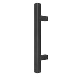 Sliding Barn Door Handle Carbon Steel 4.8mm Thick Double Sided Barn Door Push Pull Handle Black Square Handle