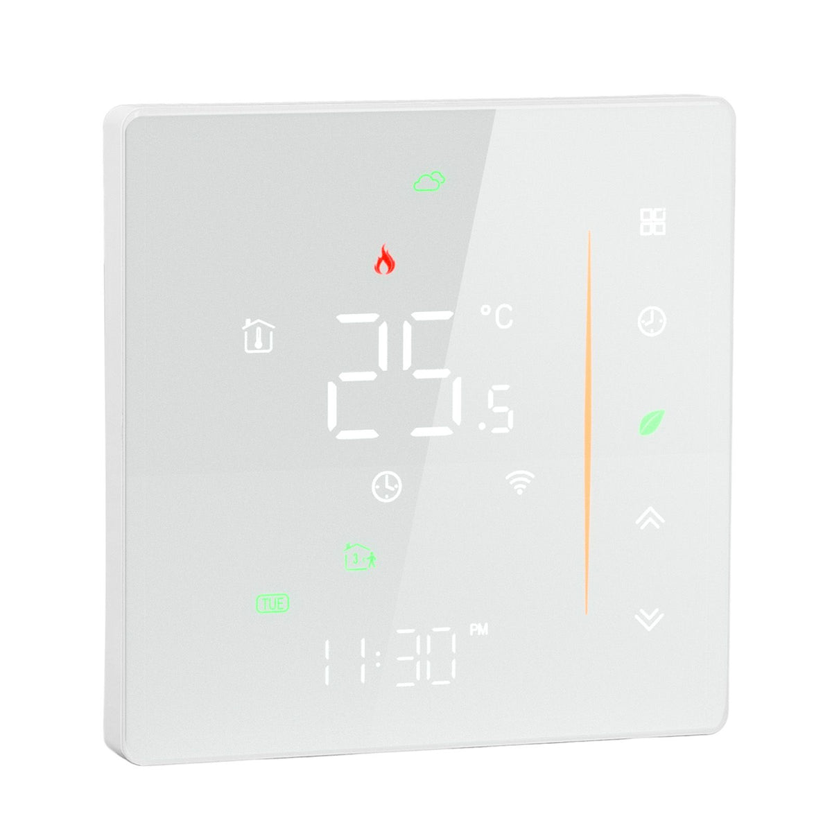Smart Thermostat WiFi Programmable Phone App Control Water Floor Heating Temperature Controller for Tuya AC 95‑240V White