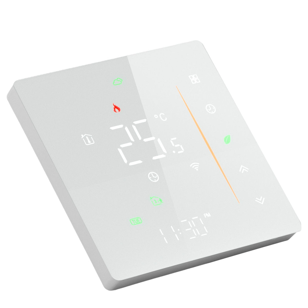 Smart Thermostat WiFi Programmable Phone App Control Water Floor Heating Temperature Controller for Tuya AC 95‑240V White