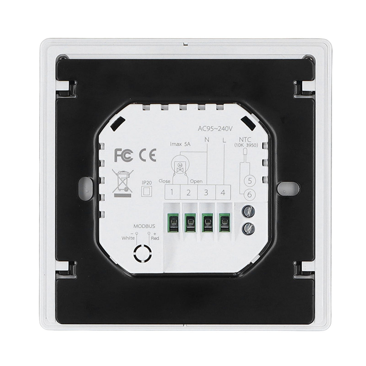 Smart Thermostat WiFi Programmable Phone App Control Water Floor Heating Temperature Controller for Tuya AC 95‑240V White