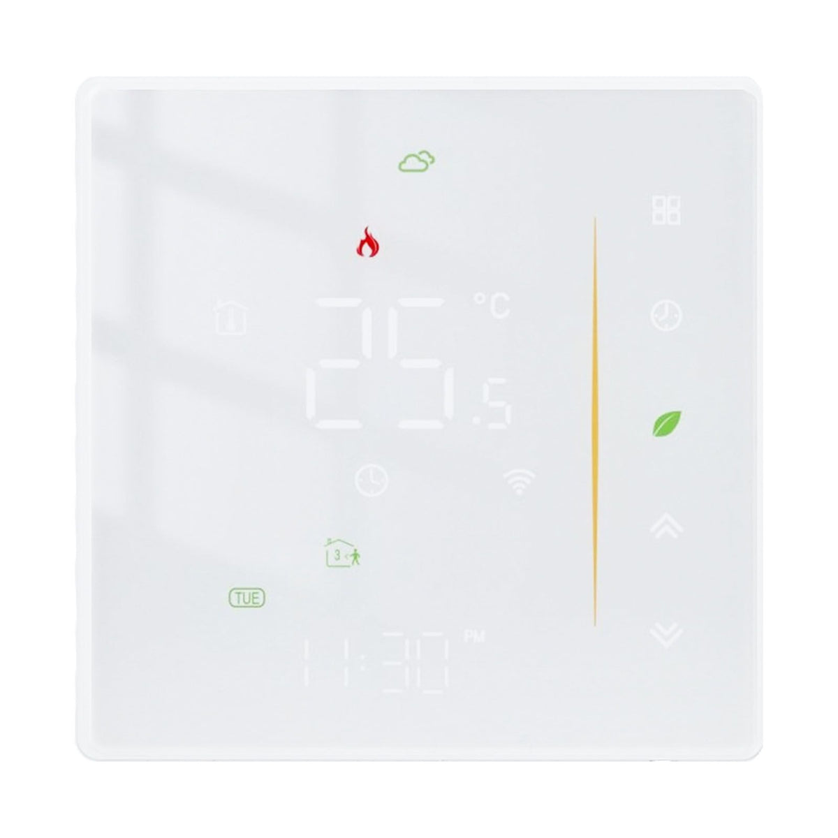 Household Smart Thermostat Programmable App Voice Control Electric Floor Heating Temperature Controller for ZigBee AC 95‑240V White