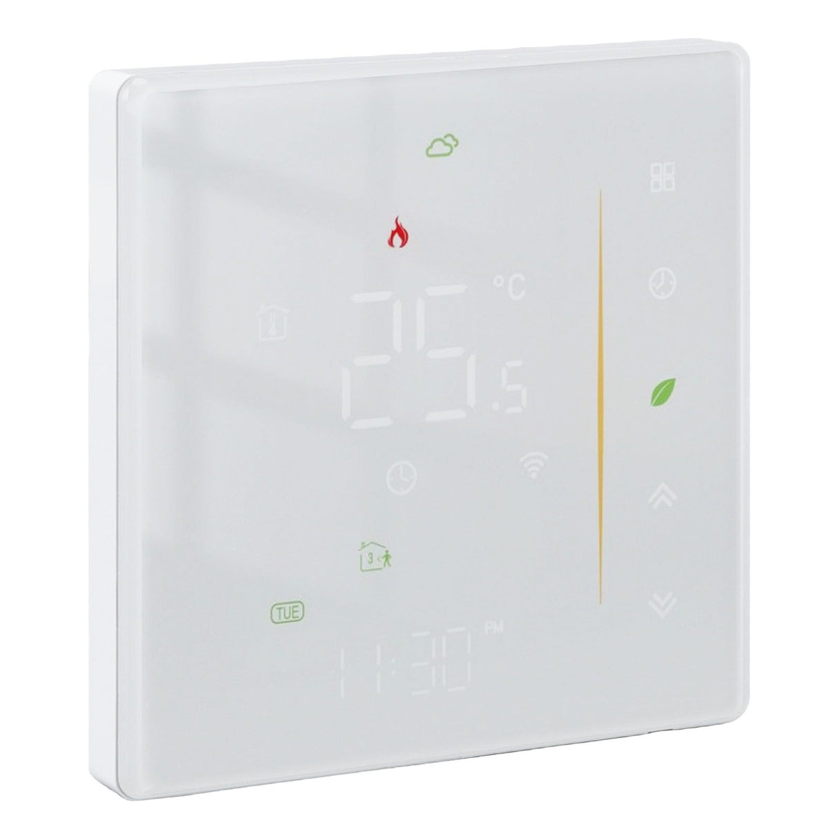 Household Smart Thermostat Programmable App Voice Control Electric Floor Heating Temperature Controller for ZigBee AC 95‑240V White