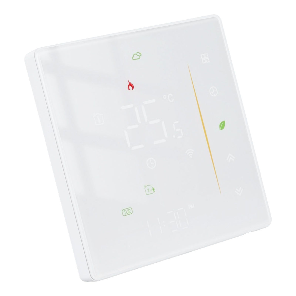 Household Smart Thermostat Programmable App Voice Control Electric Floor Heating Temperature Controller for ZigBee AC 95‑240V White