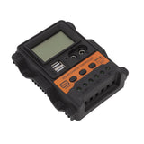 12V 24V Dual USB Solar Charge Controller PWM Photovoltaic Solar Panel Charge Regulator with LCD Display 30A - Front View
