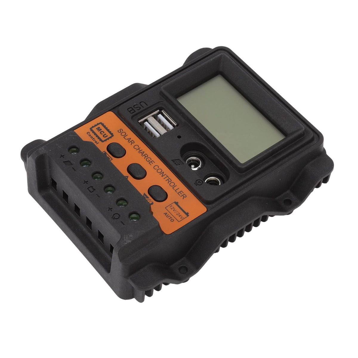 12V 24V Dual USB Solar Charge Controller PWM Photovoltaic Solar Panel Charge Regulator with LCD Display 30A
