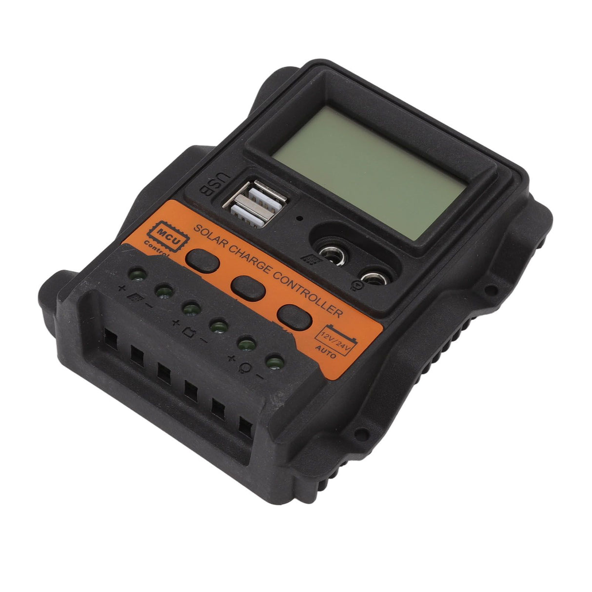 12V 24V Dual USB Solar Charge Controller PWM Photovoltaic Solar Panel Charge Regulator with LCD Display 30A