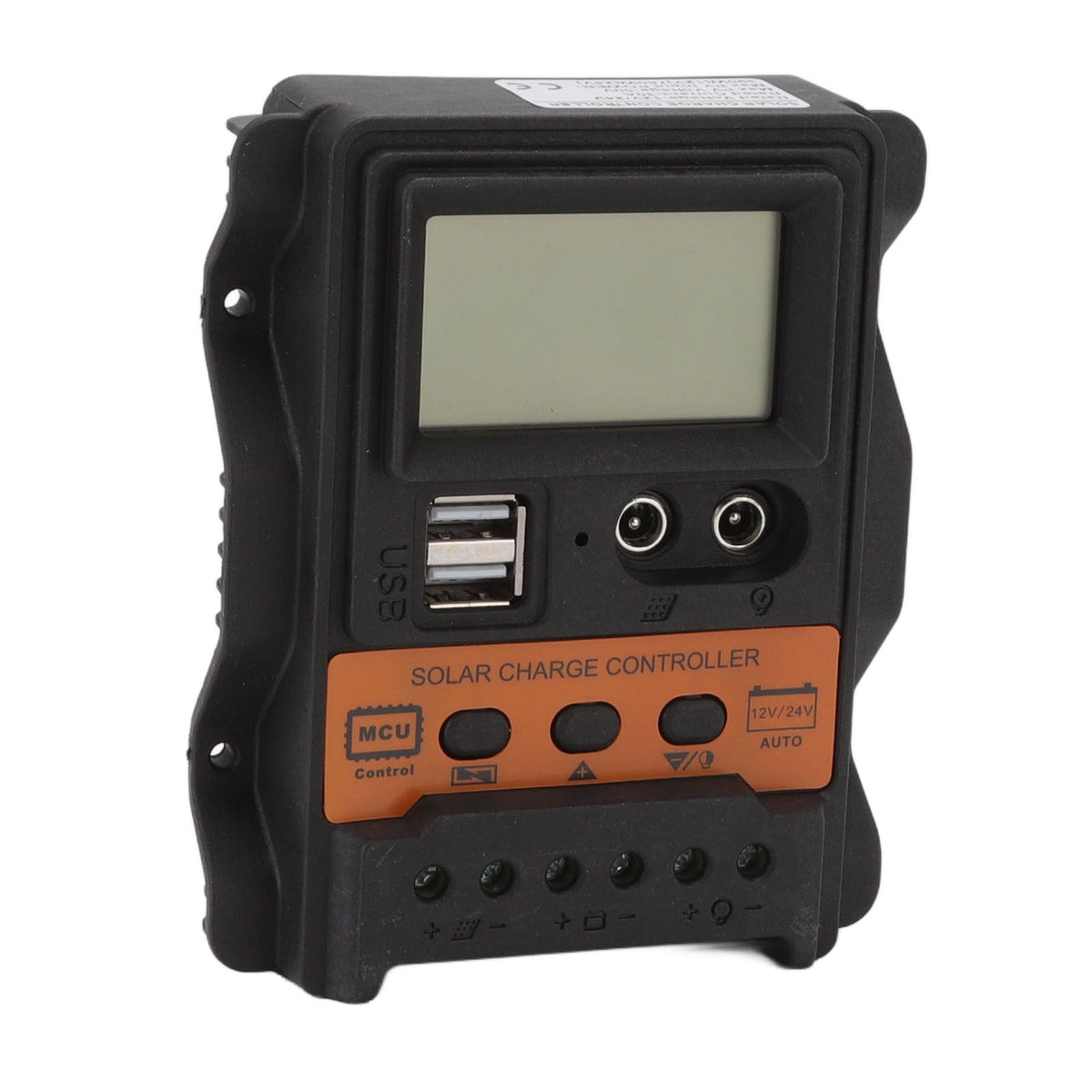 12V 24V Dual USB Solar Charge Controller PWM Photovoltaic Solar Panel Charge Regulator with LCD Display 30A