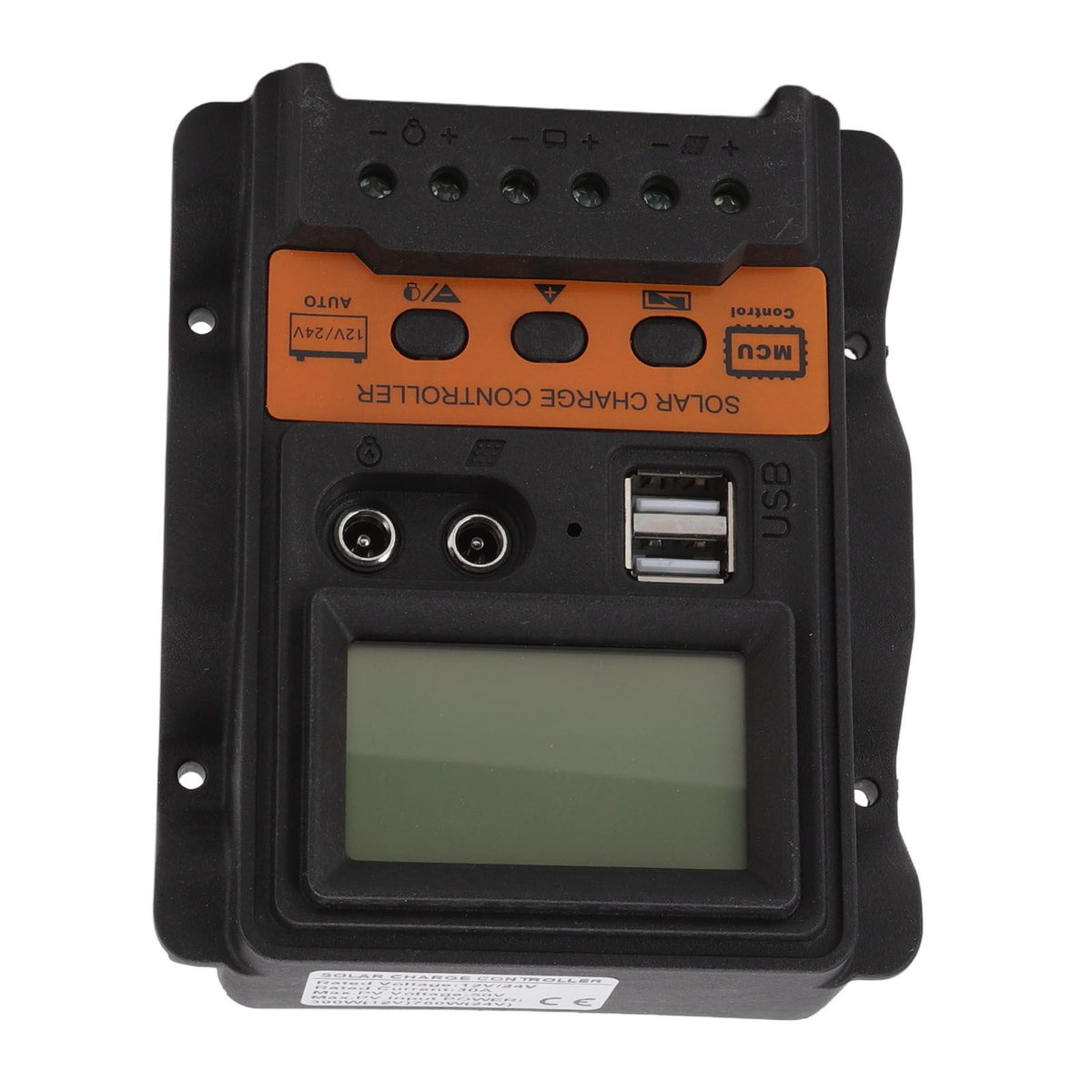 12V 24V Dual USB Solar Charge Controller PWM Photovoltaic Solar Panel Charge Regulator with LCD Display 30A