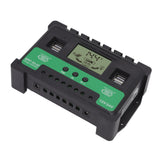 Solar Controller 12V 24V Charge Discharge PV Regulator LCD Display Dual USB Output 30A