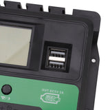 Solar Controller 12V 24V Charge Discharge PV Regulator LCD Display Dual USB Output 30A