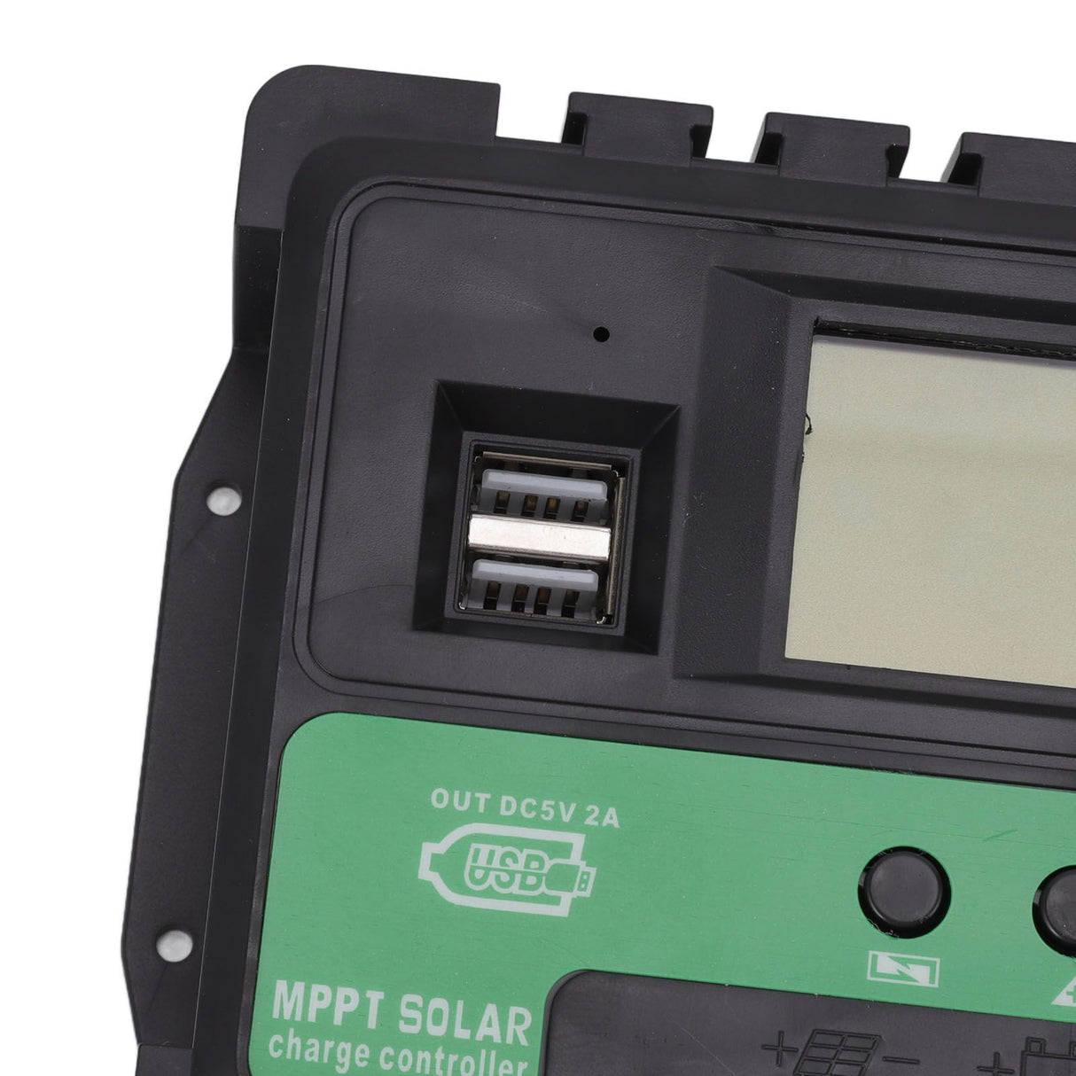 Solar Controller 12V 24V Charge Discharge PV Regulator LCD Display Dual USB Output 30A