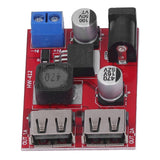 DC 6V‑30V to 5V Solar Controller Circuit Board Voltage Stabilizing Controller Solar Power Buck USB Circuit Board - Close-Up Angle