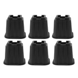 6Pcs Furniture Risers Multifunction 5in Height Black Plastic Furniture Leg Extender for Office Home Sofa