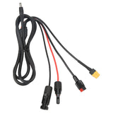 1 to 4 Solar Panel Plug to DC 5.5x2.1mm Adapter Extension Power Cable Solar Panel Charger Connecting Cable - Side View