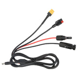 1 to 4 Solar Panel Plug to DC 5.5x2.1mm Adapter Extension Power Cable Solar Panel Charger Connecting Cable - Top-Down View