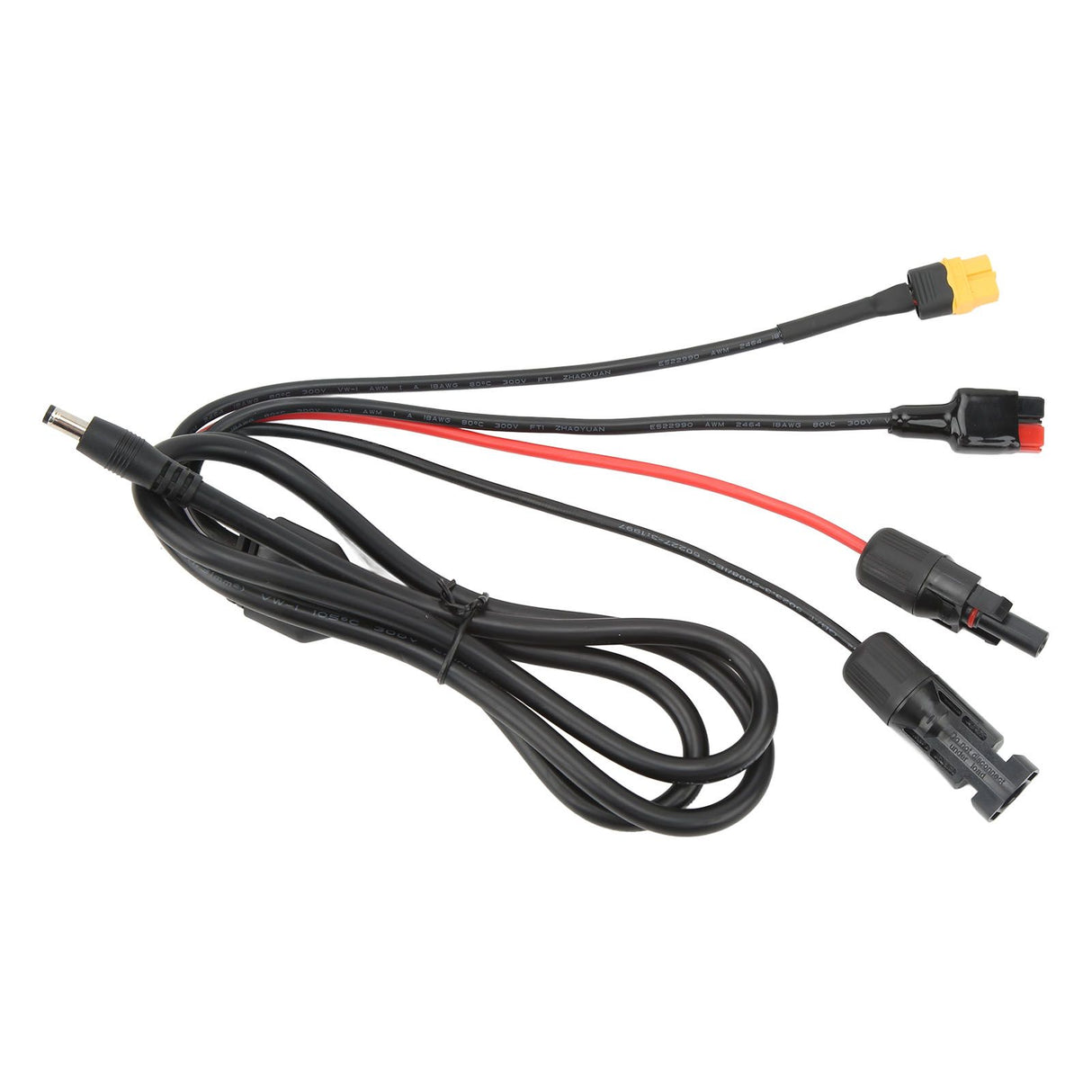 1 to 4 Solar Panel Plug to DC 5.5x2.1mm Adapter Extension Power Cable Solar Panel Charger Connecting Cable