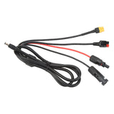 1 to 4 Solar Panel Plug to DC 5.5x2.1mm Adapter Extension Power Cable Solar Panel Charger Connecting Cable - 45-Degree Angle