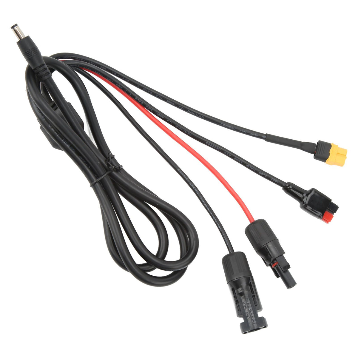 1 to 4 Solar Panel Plug to DC 5.5x2.1mm Adapter Extension Power Cable Solar Panel Charger Connecting Cable