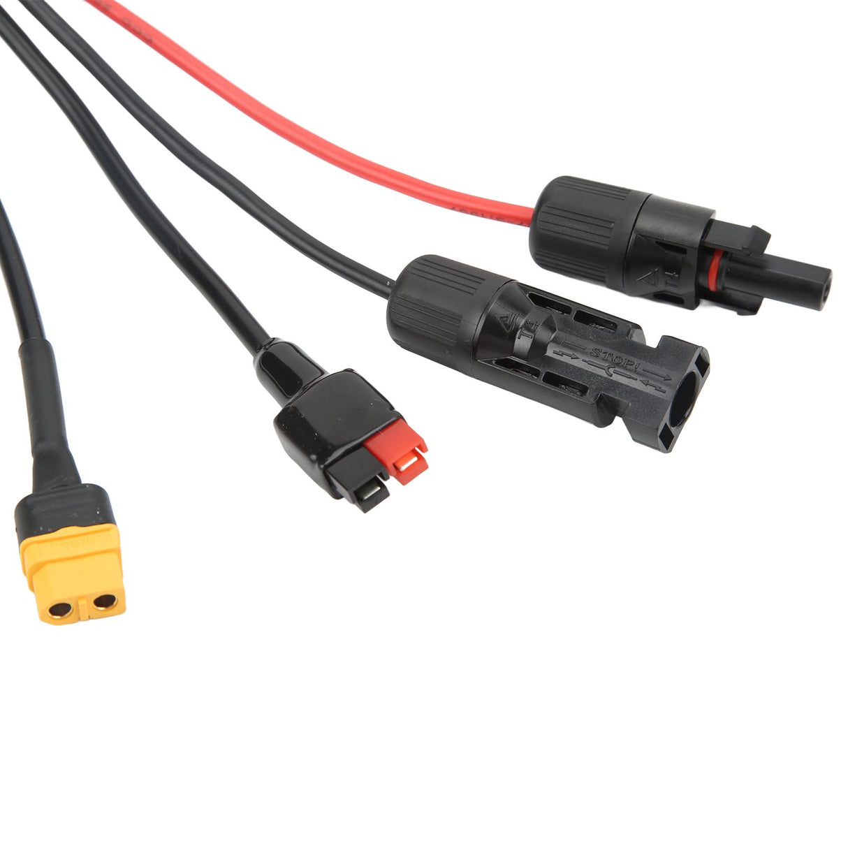 1 to 4 Solar Panel Plug to DC 5.5x2.1mm Adapter Extension Power Cable Solar Panel Charger Connecting Cable