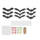 9 PCS Hanging Bats Decoration Courtyard Halloween Party Festival Flying Bats Hanging Ornaments
