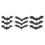 9 PCS Hanging Bats Decoration Courtyard Halloween Party Festival Flying Bats Hanging Ornaments