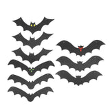 9 PCS Hanging Bats Decoration Courtyard Halloween Party Festival Flying Bats Hanging Ornaments - Side View