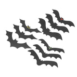9 PCS Hanging Bats Decoration Courtyard Halloween Party Festival Flying Bats Hanging Ornaments - 45-Degree Angle