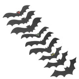 9 PCS Hanging Bats Decoration Courtyard Halloween Party Festival Flying Bats Hanging Ornaments - Close-Up Angle