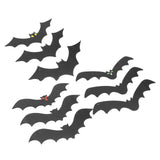 9 PCS Hanging Bats Decoration Courtyard Halloween Party Festival Flying Bats Hanging Ornaments - Low Angle