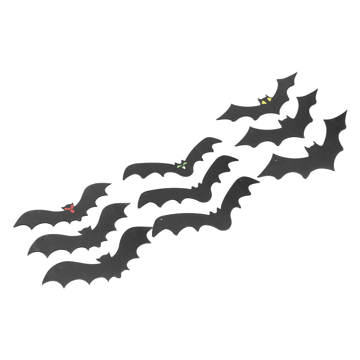 9 PCS Hanging Bats Decoration Courtyard Halloween Party Festival Flying Bats Hanging Ornaments