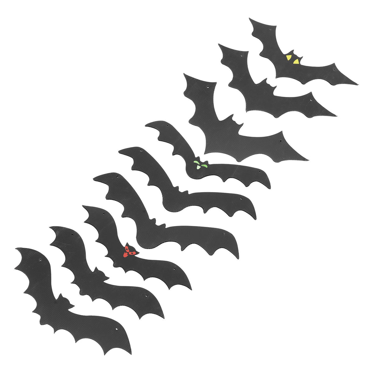 9 PCS Hanging Bats Decoration Courtyard Halloween Party Festival Flying Bats Hanging Ornaments