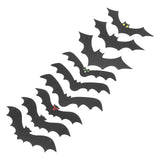 9 PCS Hanging Bats Decoration Courtyard Halloween Party Festival Flying Bats Hanging Ornaments