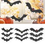 9 PCS Hanging Bats Decoration Courtyard Halloween Party Festival Flying Bats Hanging Ornaments - Extra Image