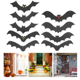 9 PCS Hanging Bats Decoration Courtyard Halloween Party Festival Flying Bats Hanging Ornaments - Extra Image