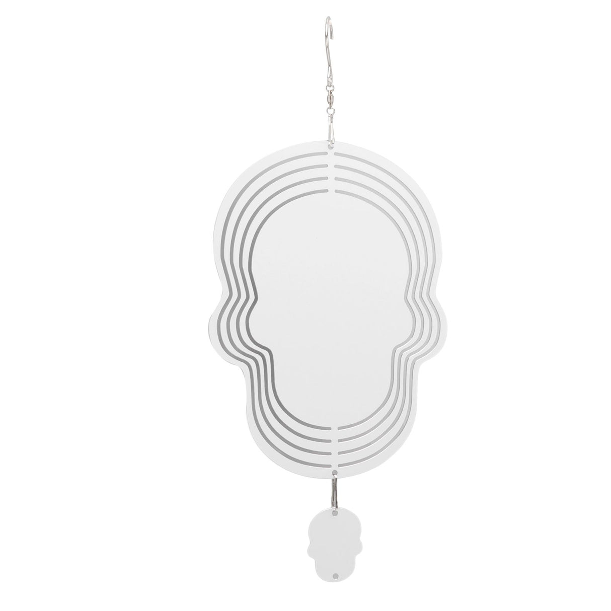 Wind Chime White Simple Delicate Decorative Weather Resistance Ornament for Lamp Tree Wall Skull Pattern